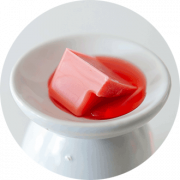 red wax melts on melting pot