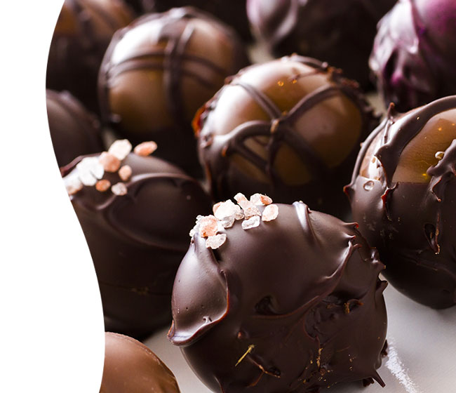 chocolate covered truffle candy