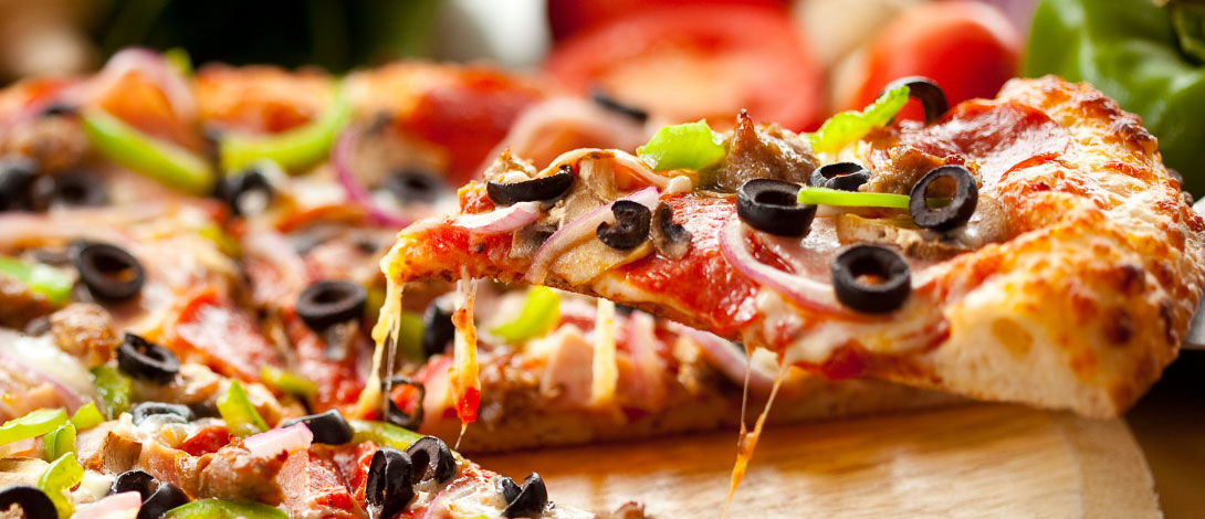 flaked pizza crust